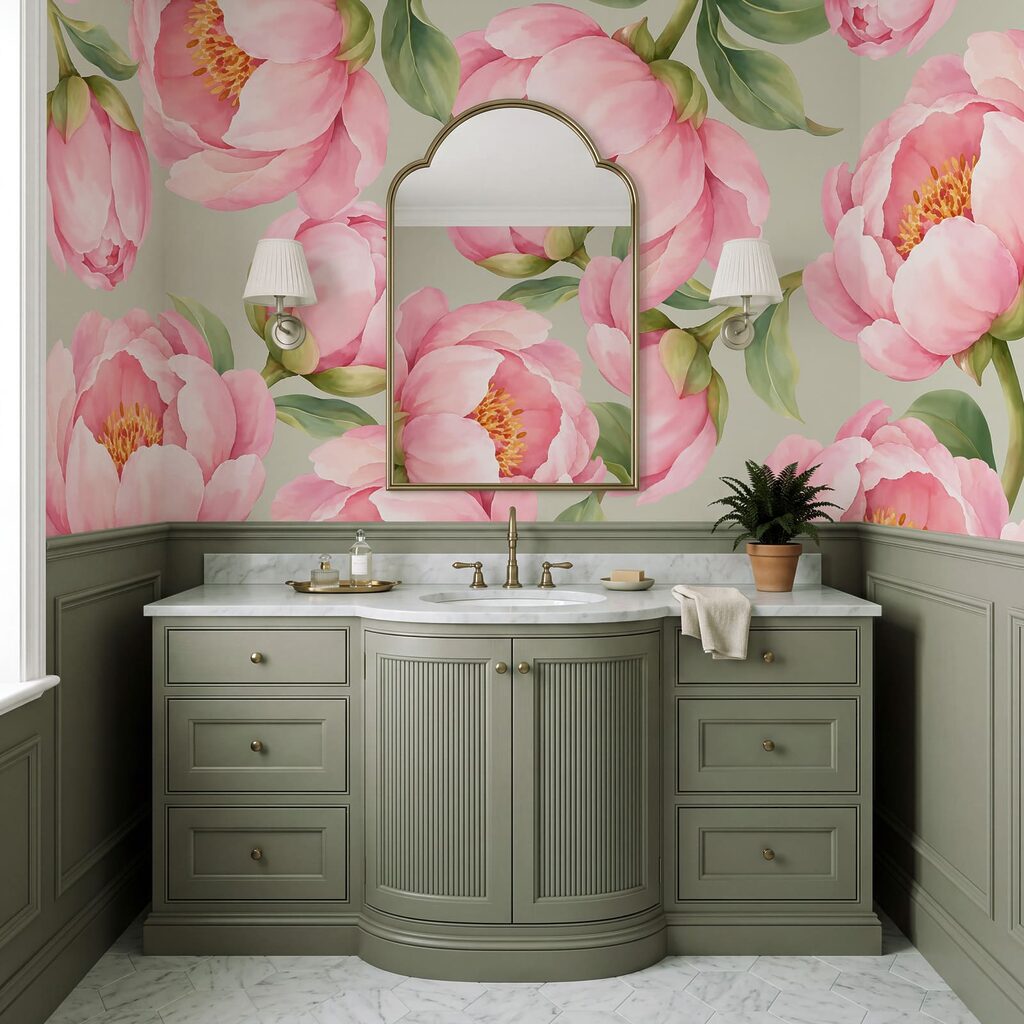 Roze bloemen volledig open — interieur 4