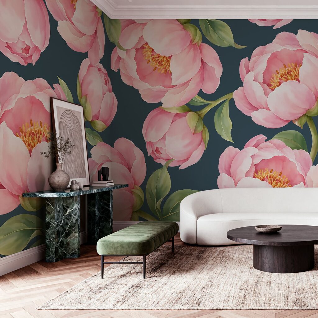 Roze bloemen volledig open — interieur 2