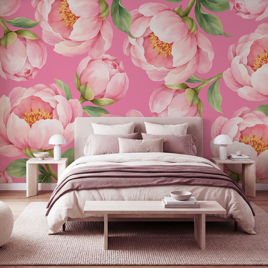 Roze bloemen volledig open — interieur 3