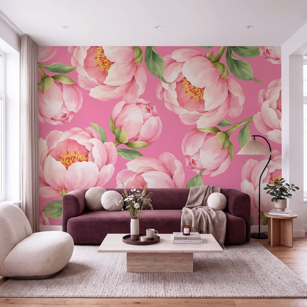 Roze bloemen volledig open — interieur 4