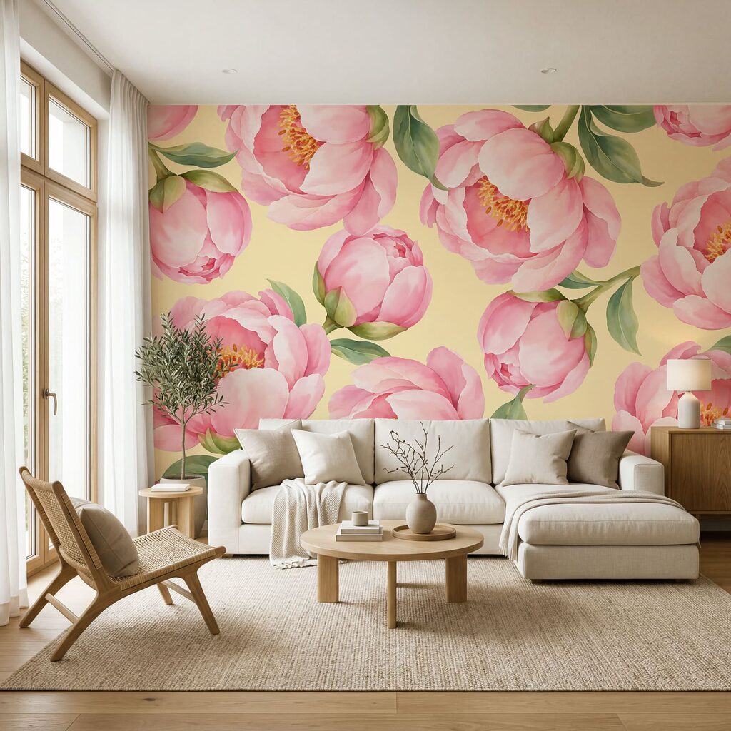 Roze bloemen volledig open — interieur 2