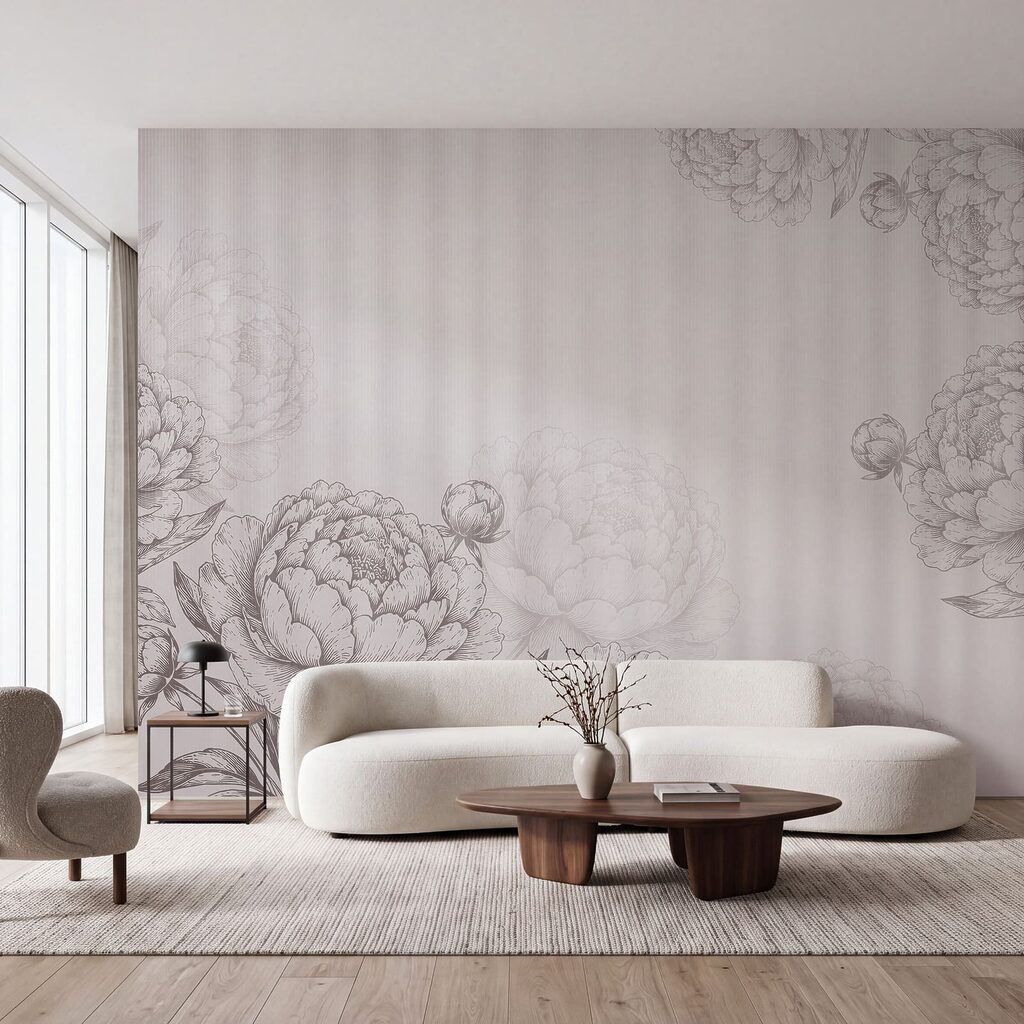 Verfijnde bloemen in zachte tinten — interieur 1