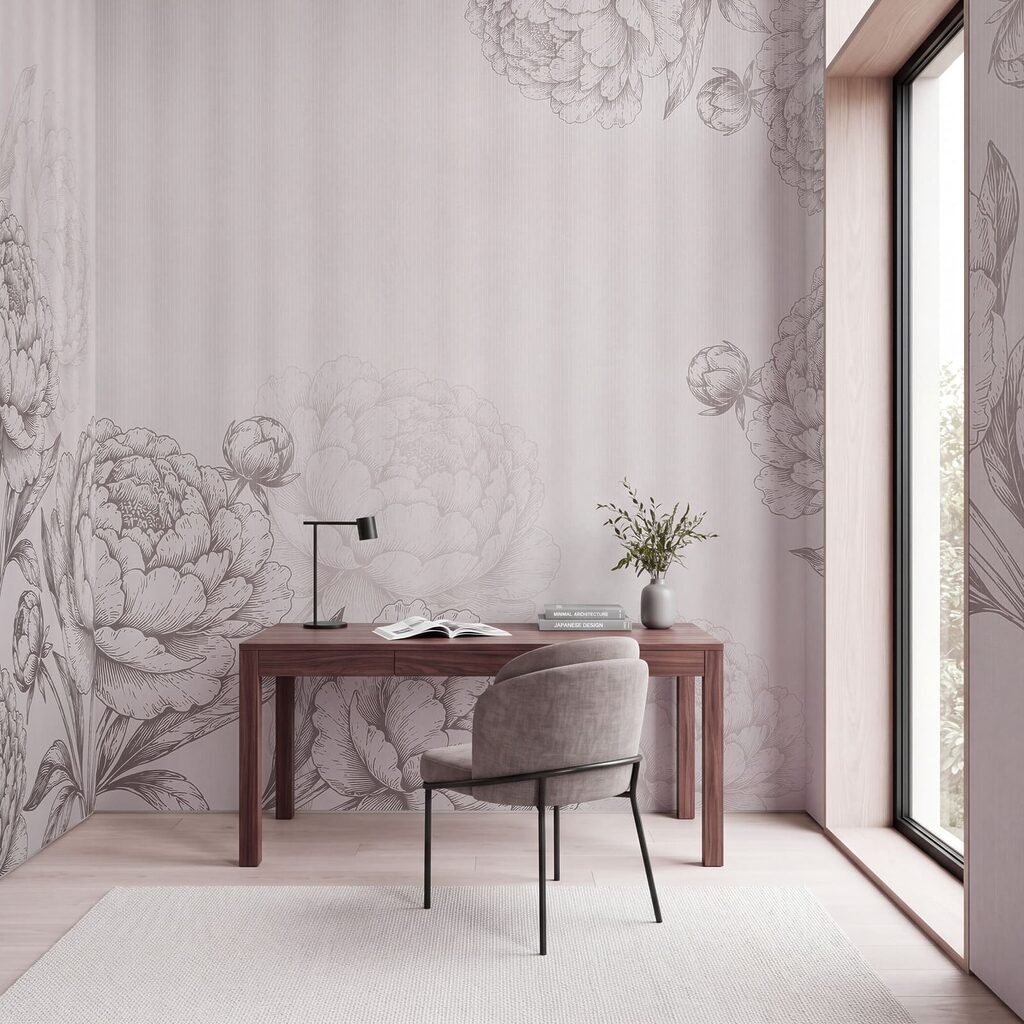 Verfijnde bloemen in zachte tinten — interieur 5