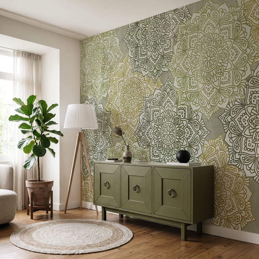 Kanten rozetten in lagen — interieur 2