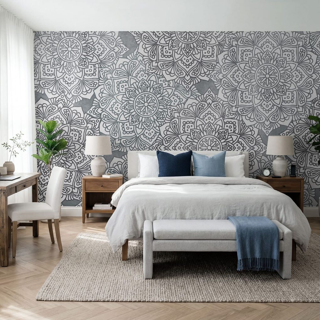 Kanten rozetten in lagen — interieur 1