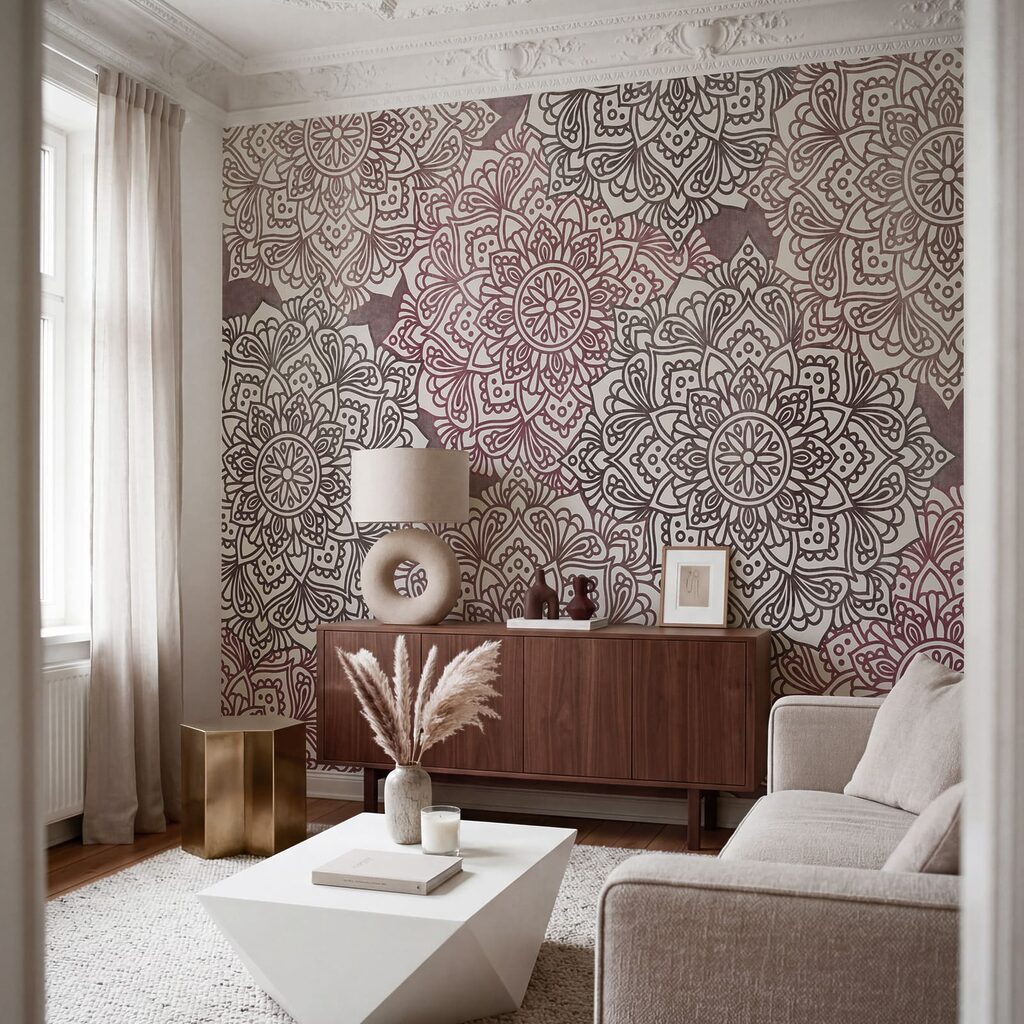 Kanten rozetten in lagen — interieur 1