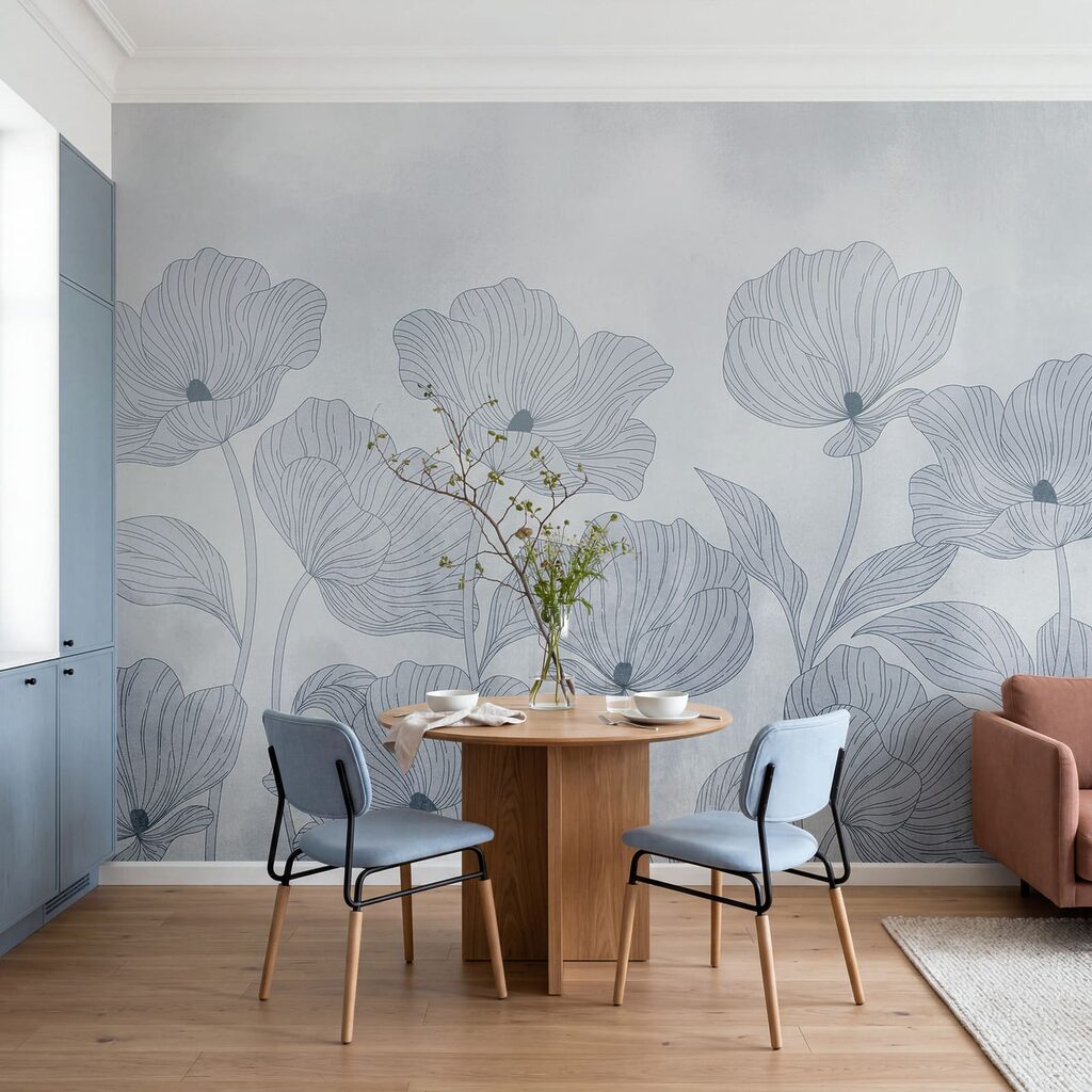 Verfijnde bloemen in zachte tinten — interieur 3