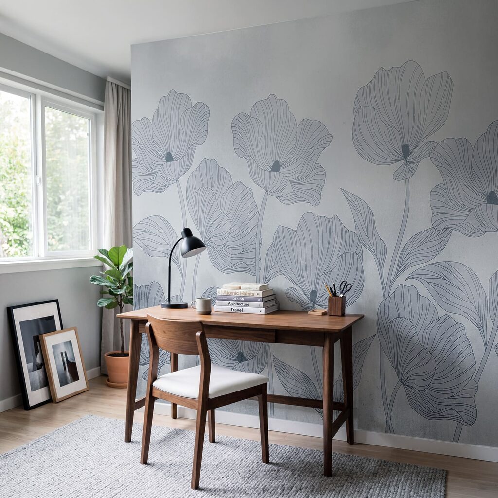 Verfijnde bloemen in zachte tinten — interieur 5