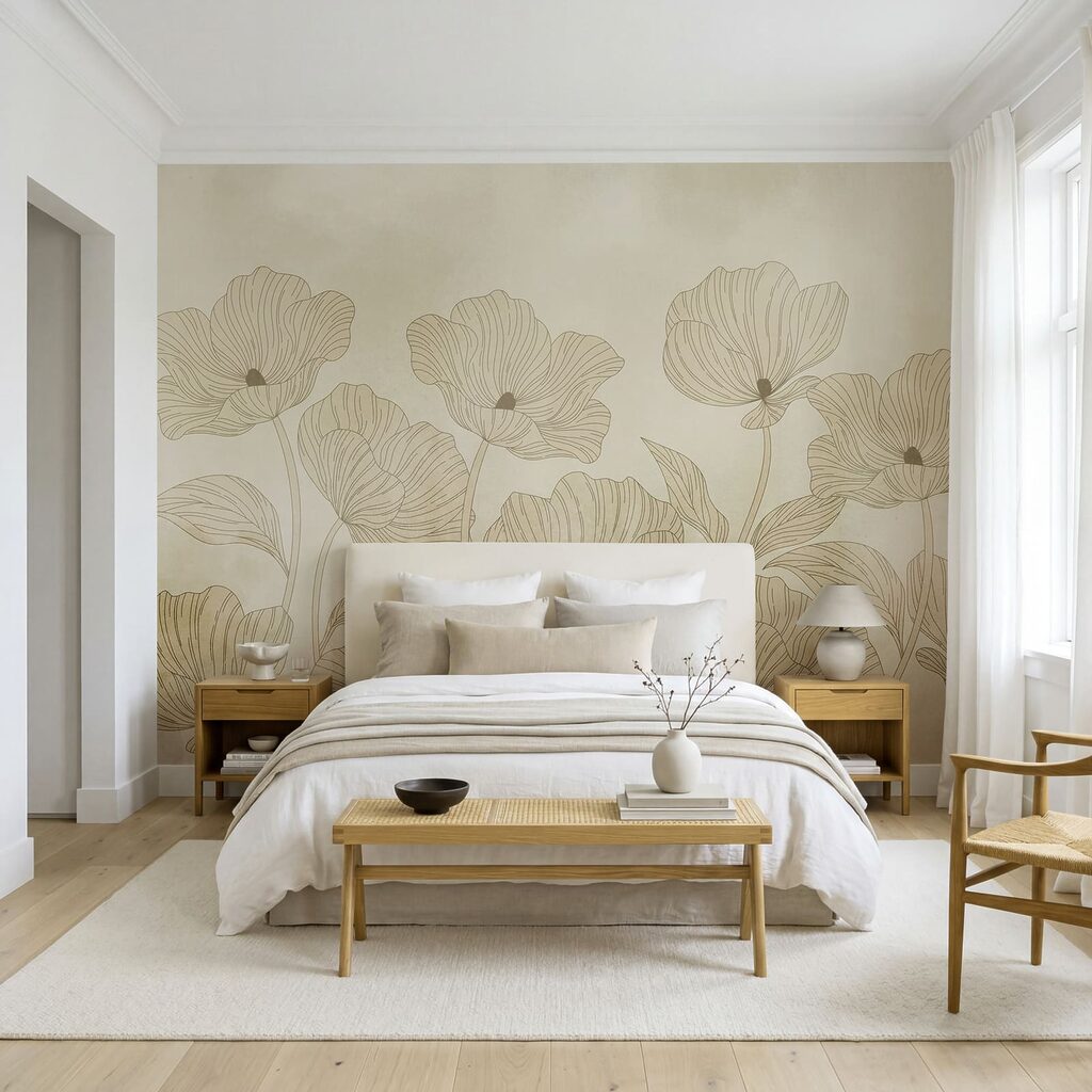 Verfijnde bloemen in zachte tinten — interieur 2