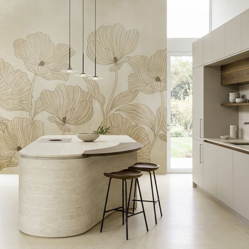 Verfijnde bloemen in zachte tinten — interieur 4