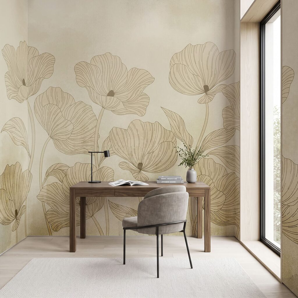 Verfijnde bloemen in zachte tinten — interieur 5