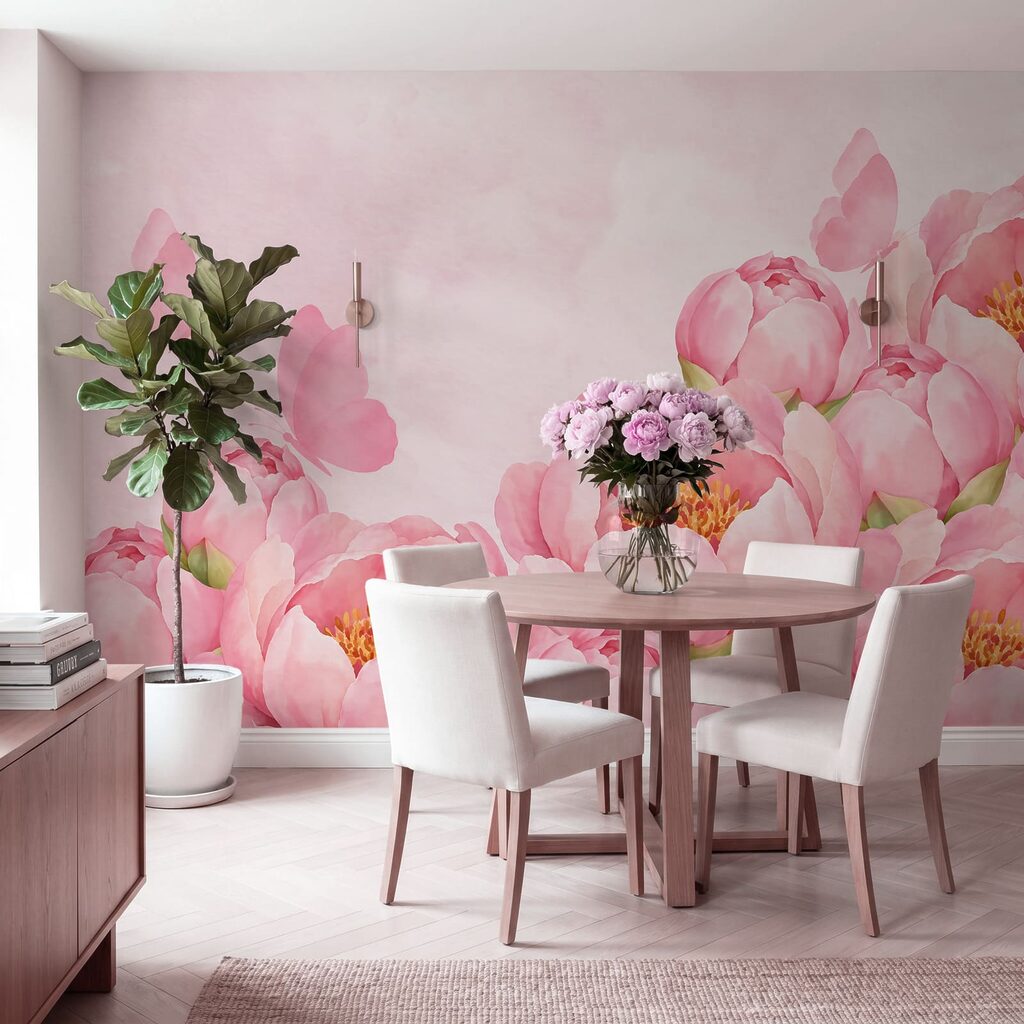 Vlinders boven volle bloemranden — interieur 5