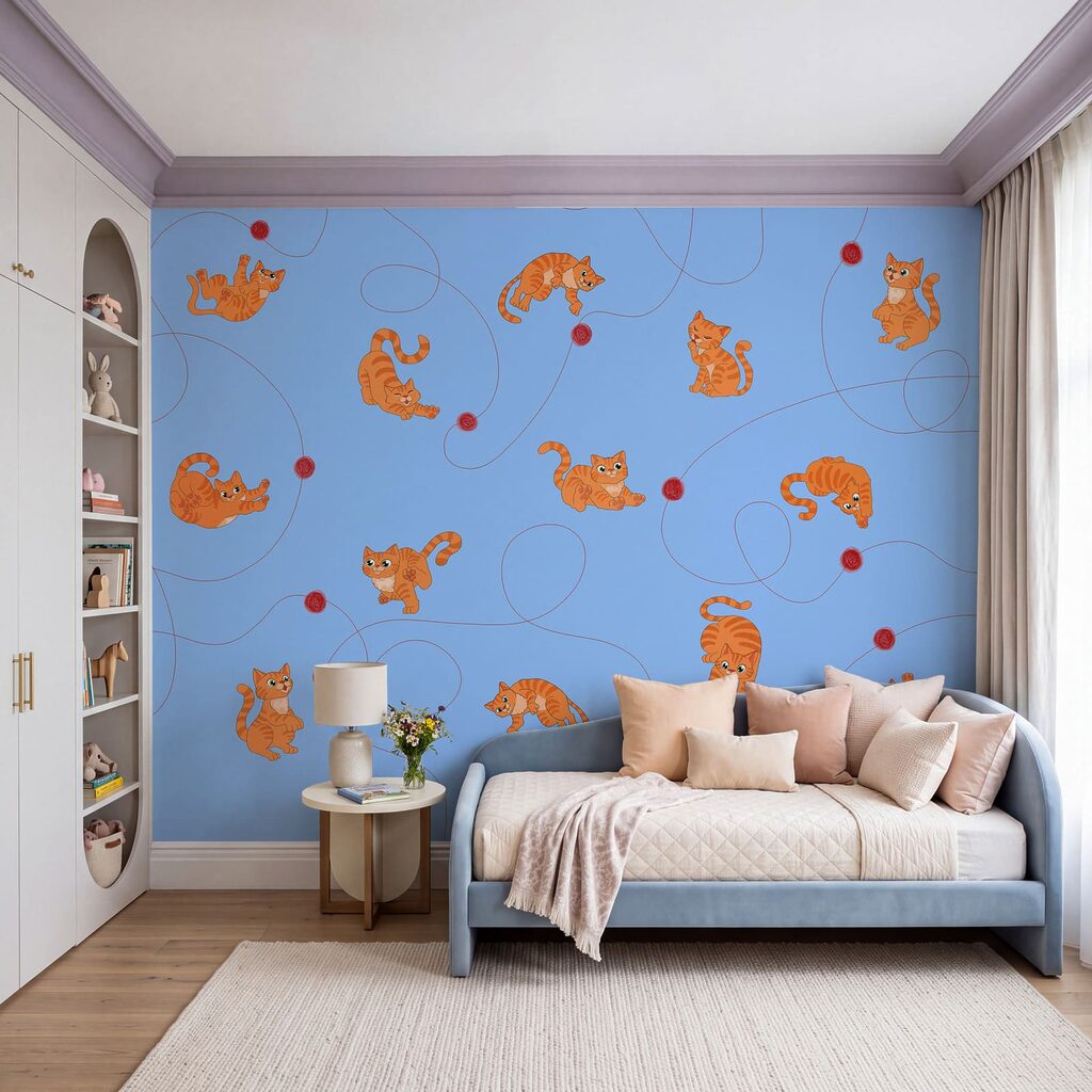 Katjes met rode wolbolletjes — interieur 2