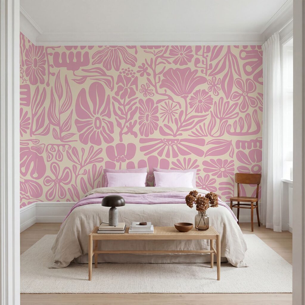 Tropische bloemen als knipsels — interieur 2