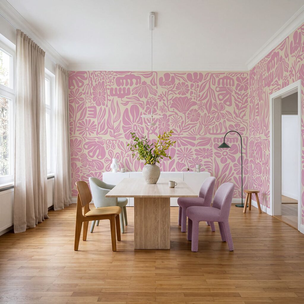 Tropische bloemen als knipsels — interieur 3