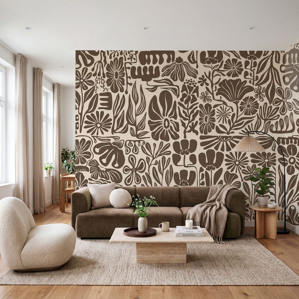 Tropische bloemen als knipsels — interieur 2