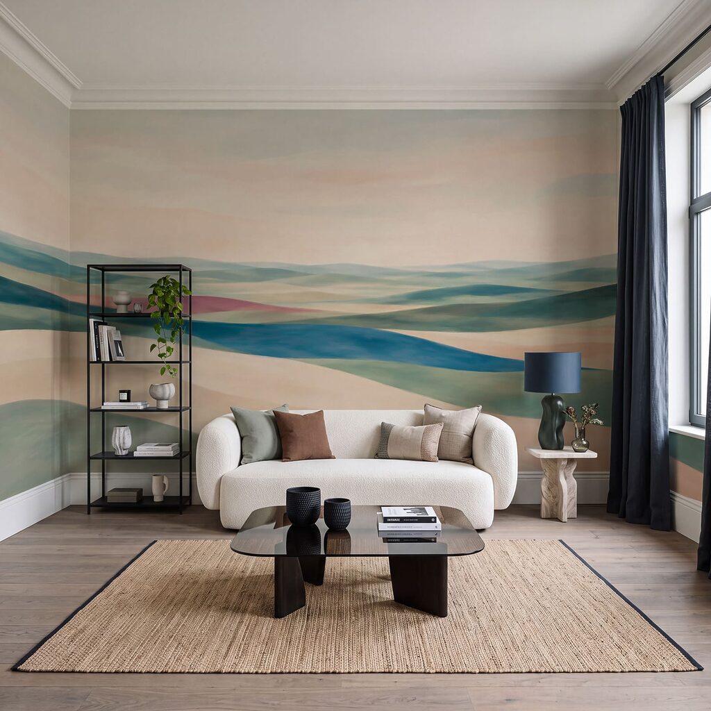 Verre velden in kleurlagen — interieur 2