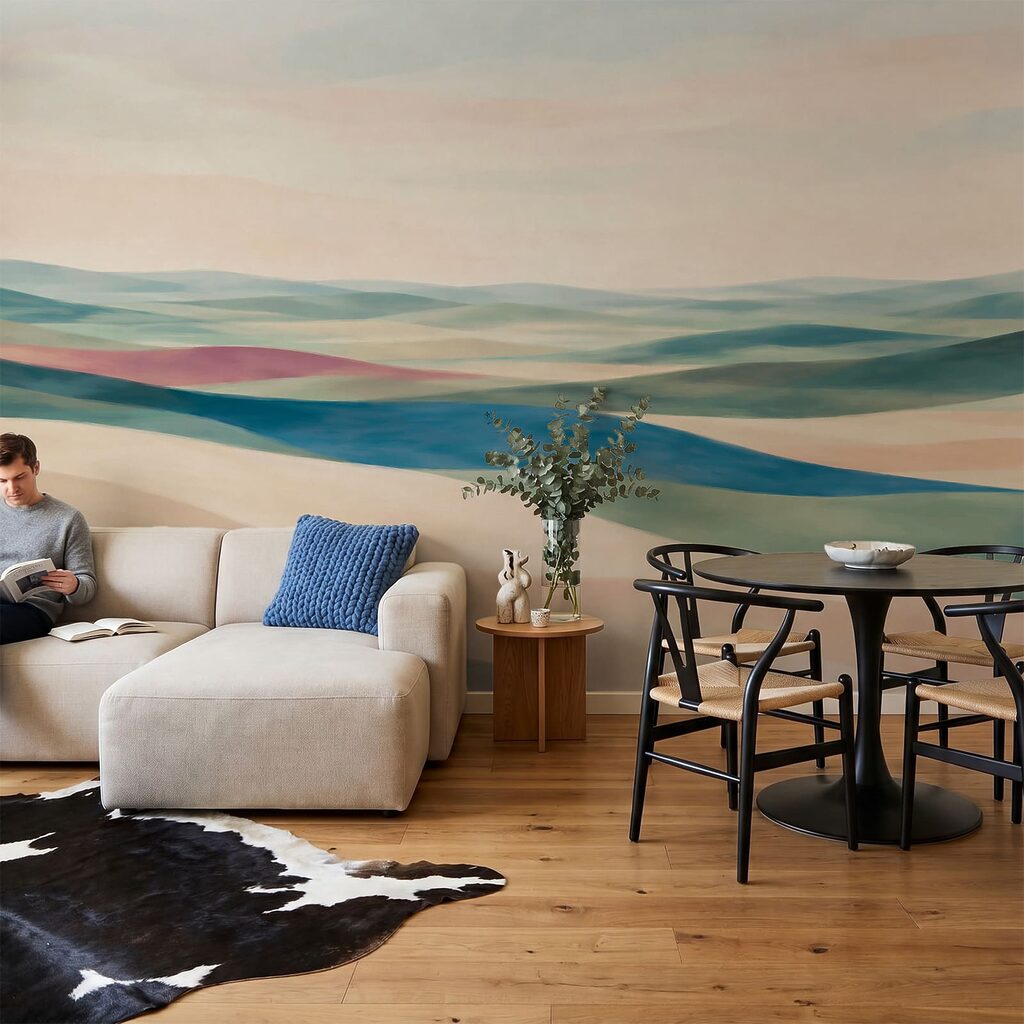 Verre velden in kleurlagen — interieur 3