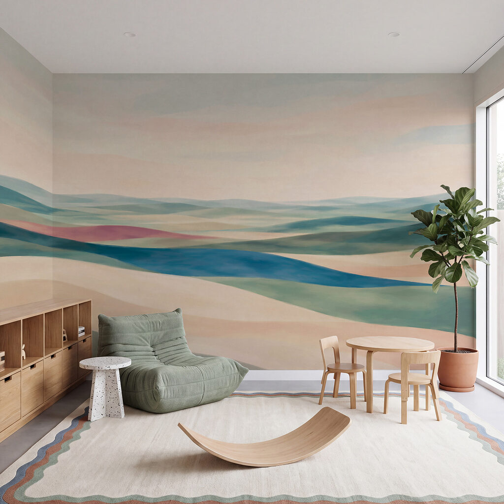 Verre velden in kleurlagen — interieur 4