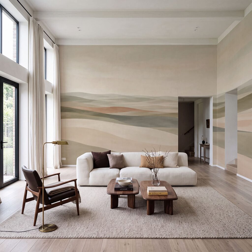 Verre velden in kleurlagen — interieur 2