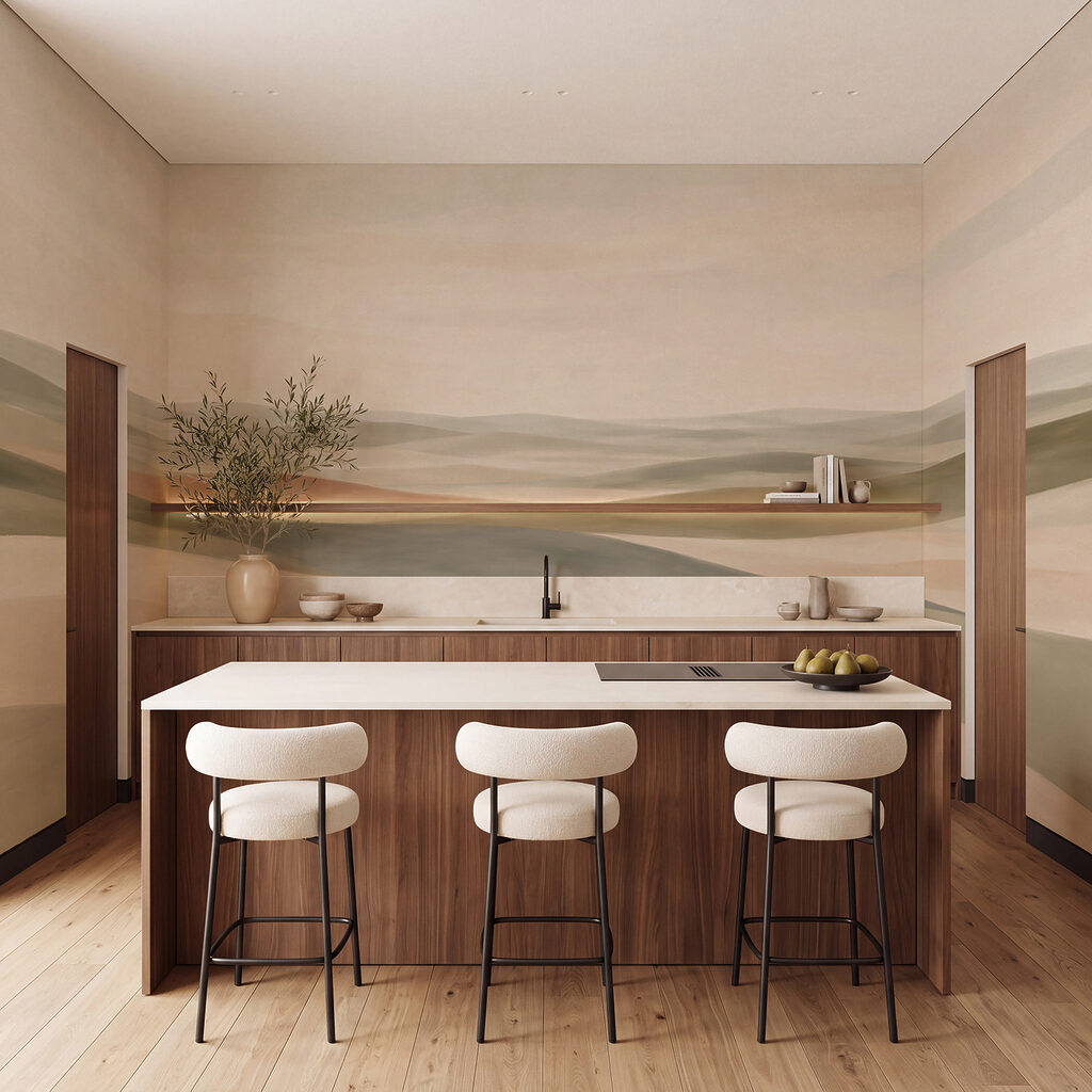 Verre velden in kleurlagen — interieur 4