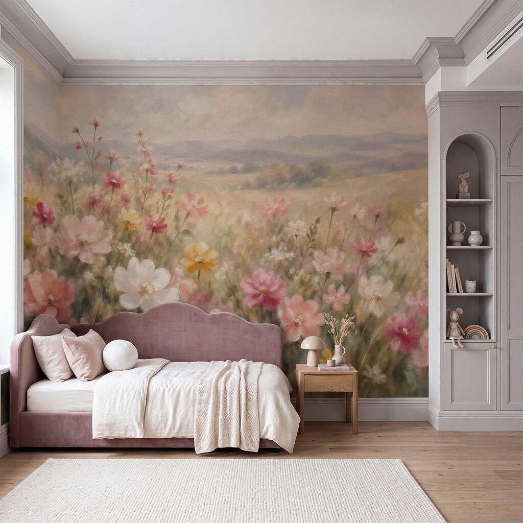 Veldbloemen in geschilderd avondlicht — interieur 4
