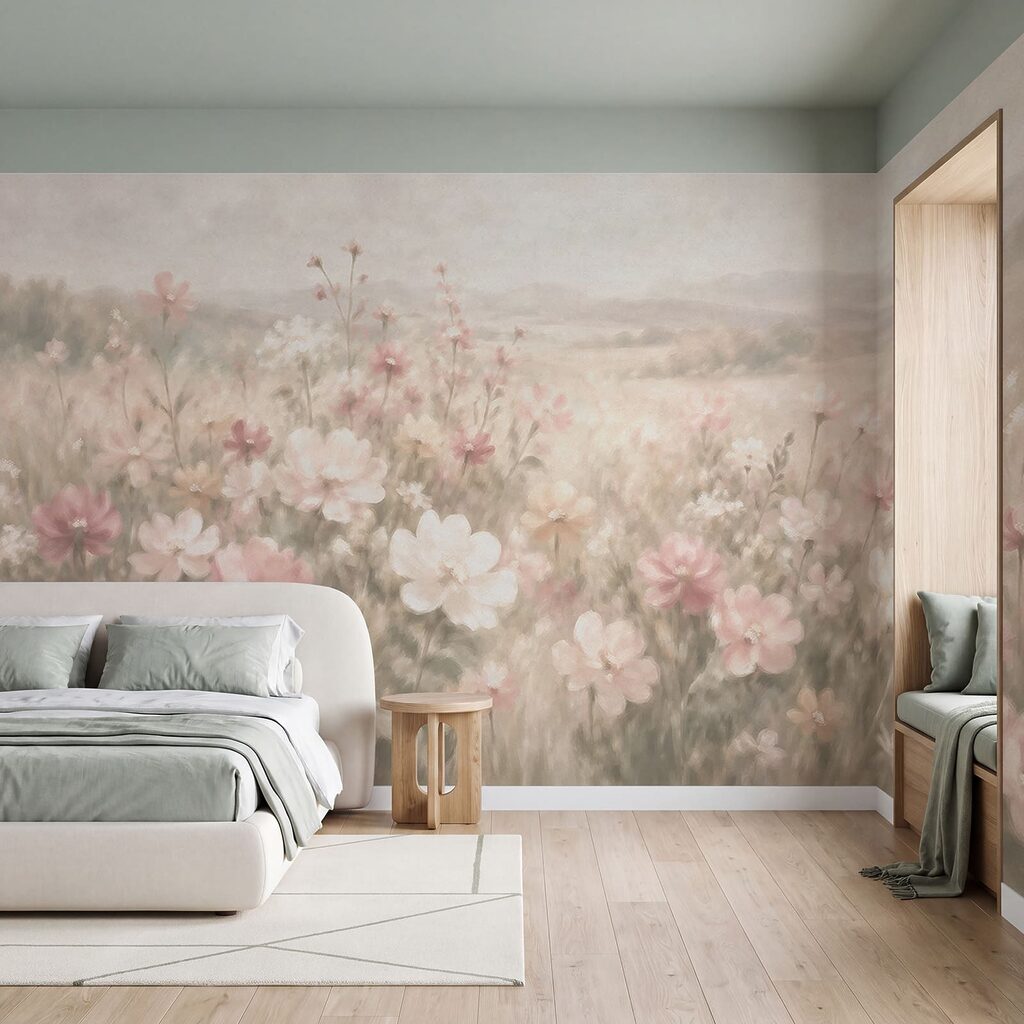 Veldbloemen in geschilderd avondlicht — interieur 1