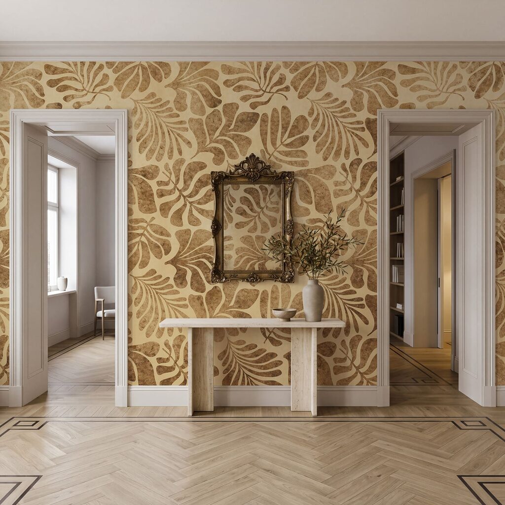 Tropische bladeren als afdrukken — interieur 3