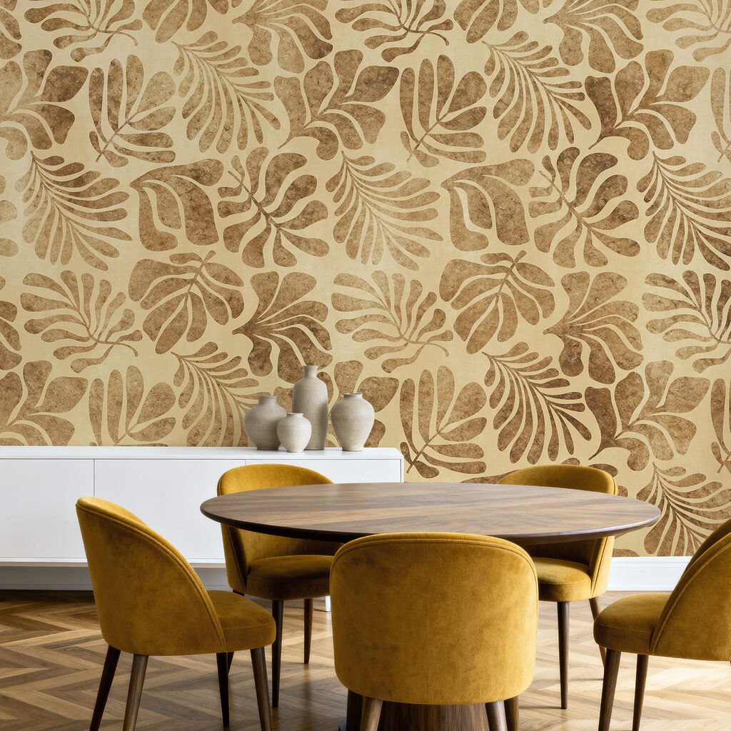Tropische bladeren als afdrukken — interieur 5