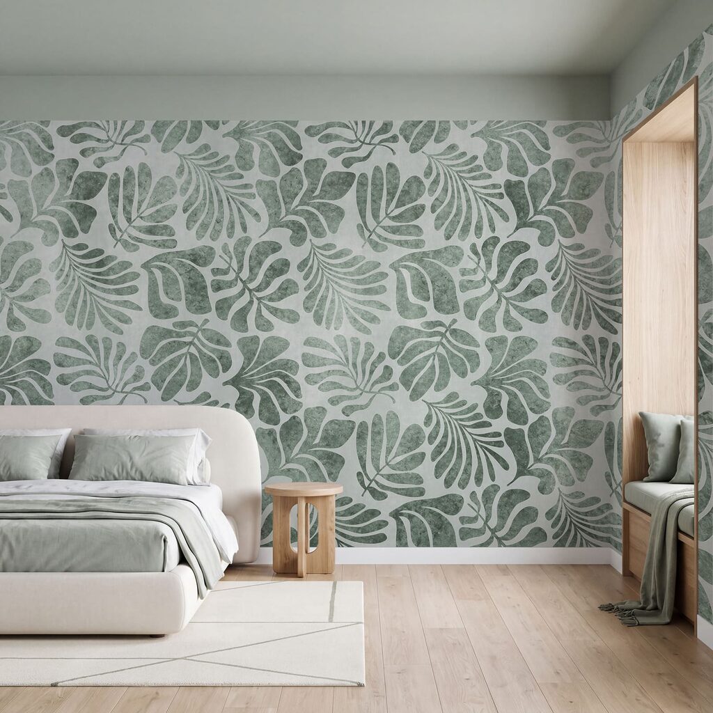 Tropische bladeren als afdrukken — interieur 2