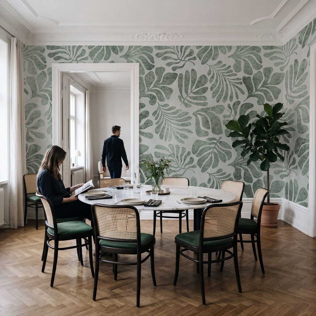 Tropische bladeren als afdrukken — interieur 4