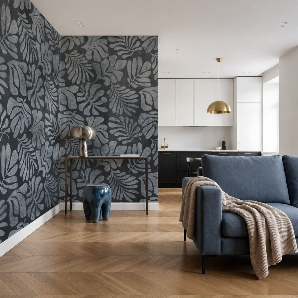 Tropische bladeren als afdrukken — interieur 2