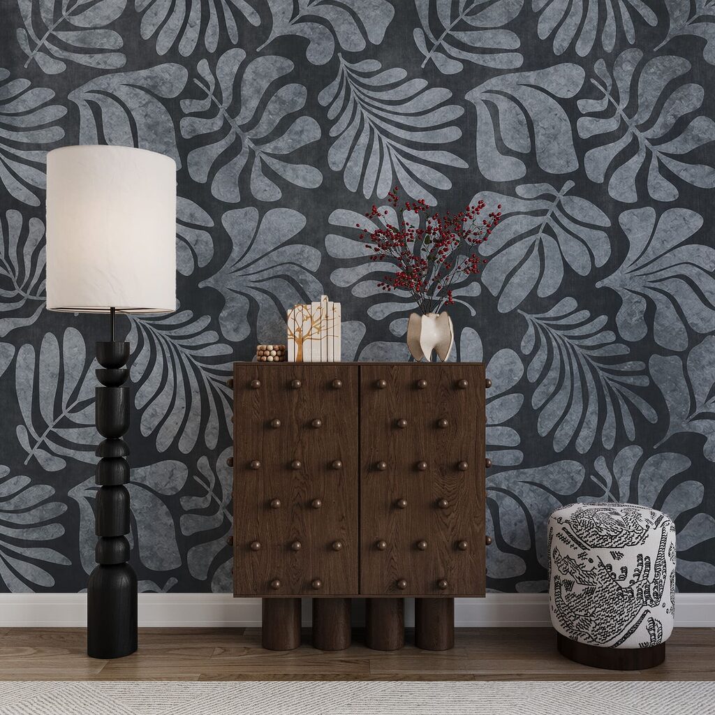 Tropische bladeren als afdrukken — interieur 3