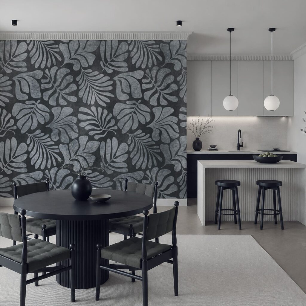 Tropische bladeren als afdrukken — interieur 4