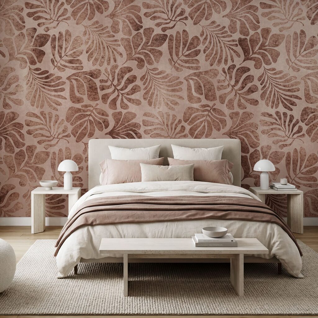 Tropische bladeren als afdrukken — interieur 2