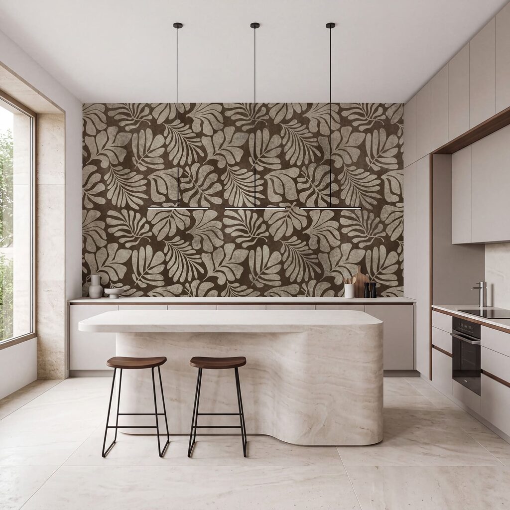 Tropische bladeren als afdrukken — interieur 4