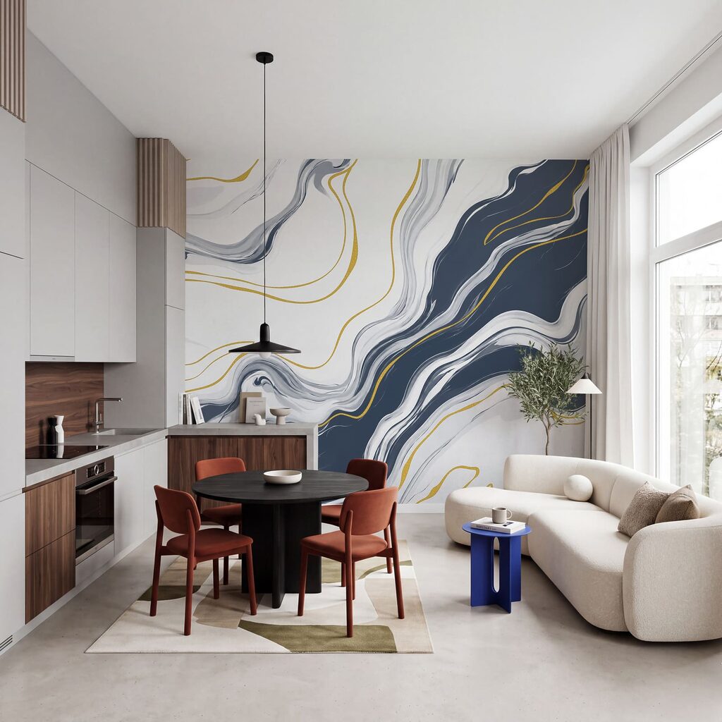 Goudlijnen langs vloeiende aders — interieur 3