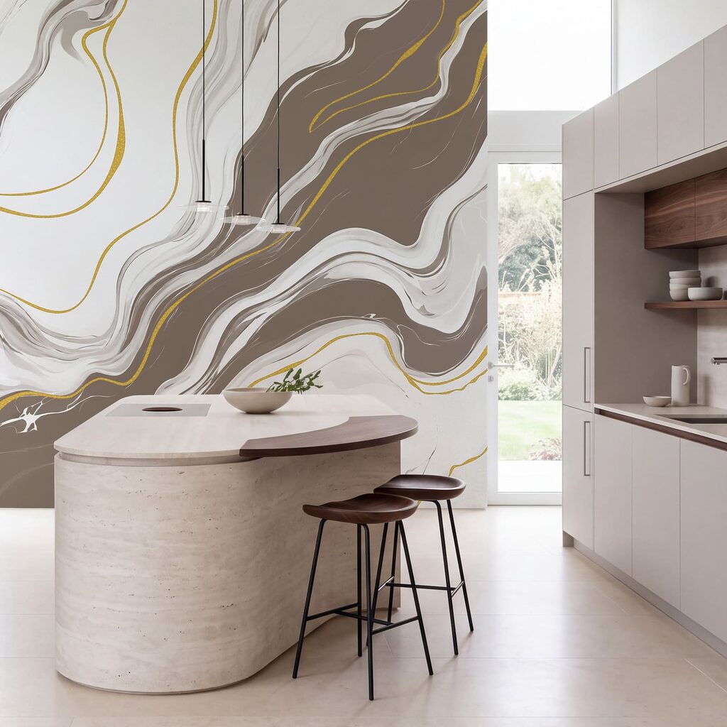 Goudlijnen langs vloeiende aders — interieur 3