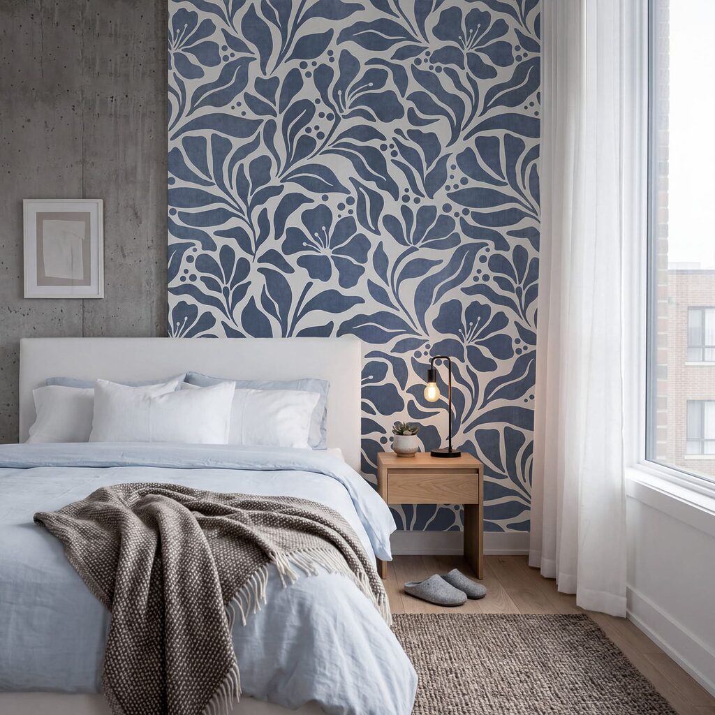 Fijne takken in kleurvlakken — interieur 1
