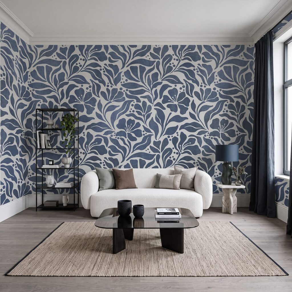 Fijne takken in kleurvlakken — interieur 2