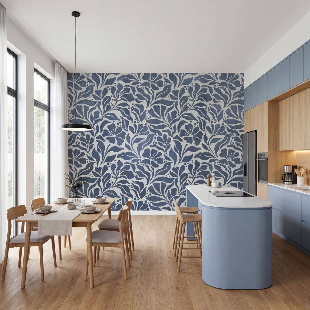Fijne takken in kleurvlakken — interieur 3
