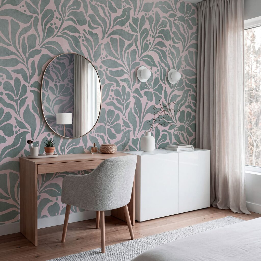Fijne takken in kleurvlakken — interieur 1