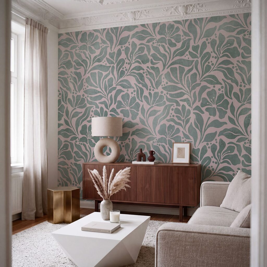 Fijne takken in kleurvlakken — interieur 2
