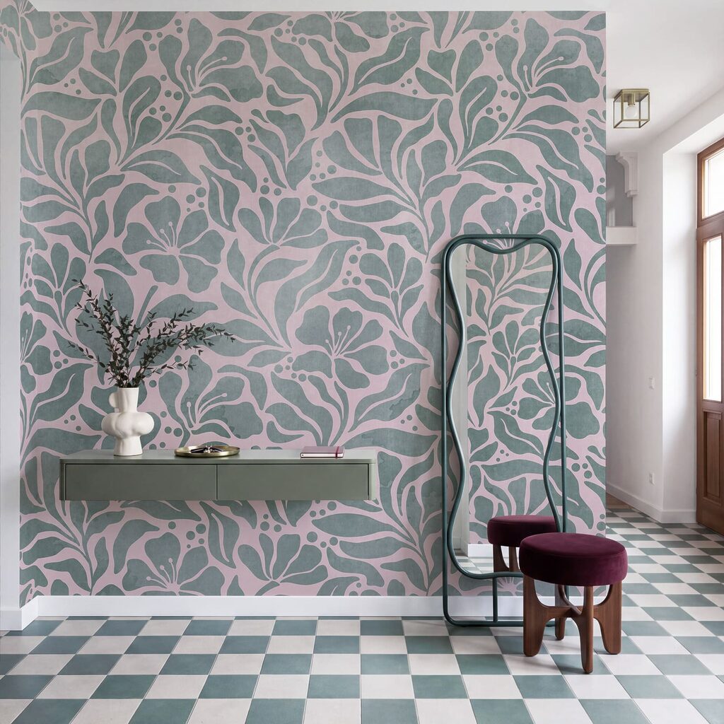 Fijne takken in kleurvlakken — interieur 3