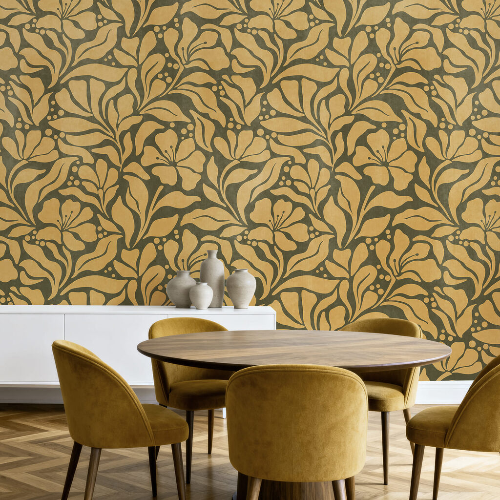 Fijne takken in kleurvlakken — interieur 4