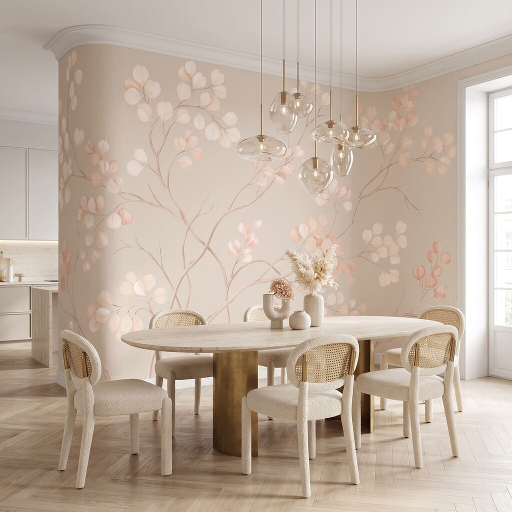 Verfijnde bloemen in zachte pasteltinten — interieur 4