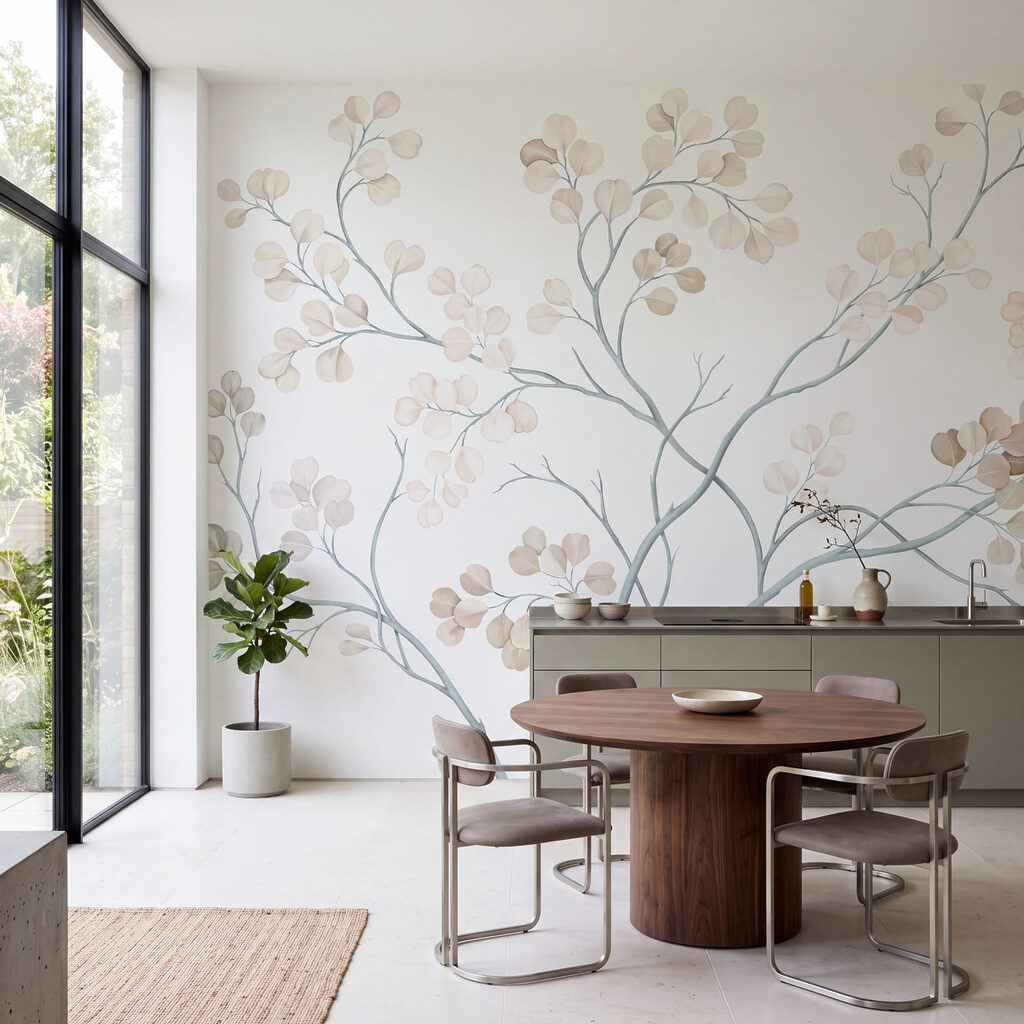 Boom met witte en bruine bladeren — interieur 4