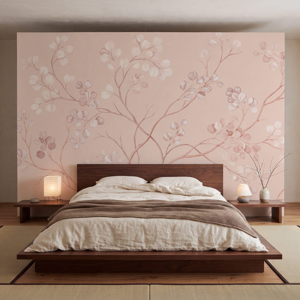 Fijn bloemenpatroon op een zachte achtergrond — interieur 2