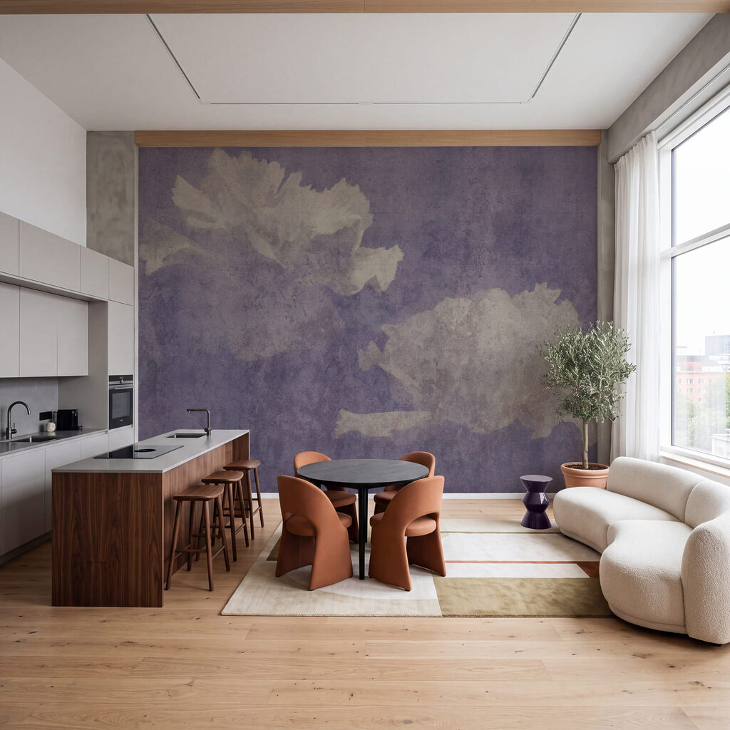 Bloemschimmen op oude verf — interieur 3
