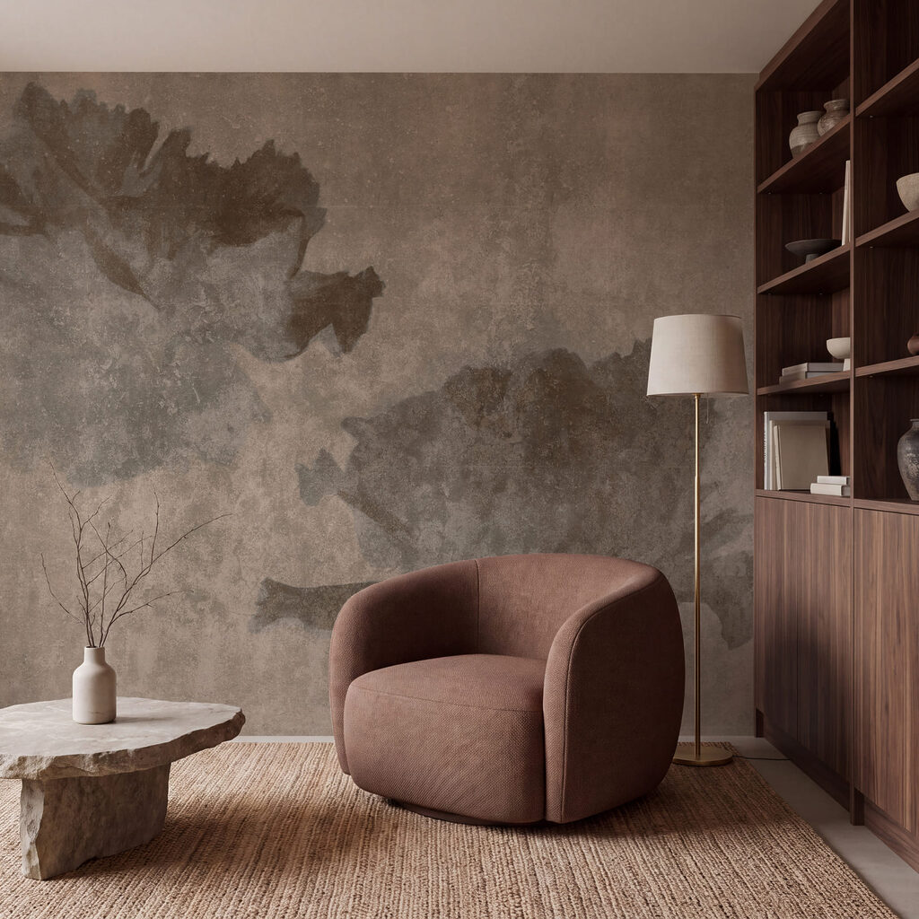 Bloemschimmen op oude verf — interieur 1